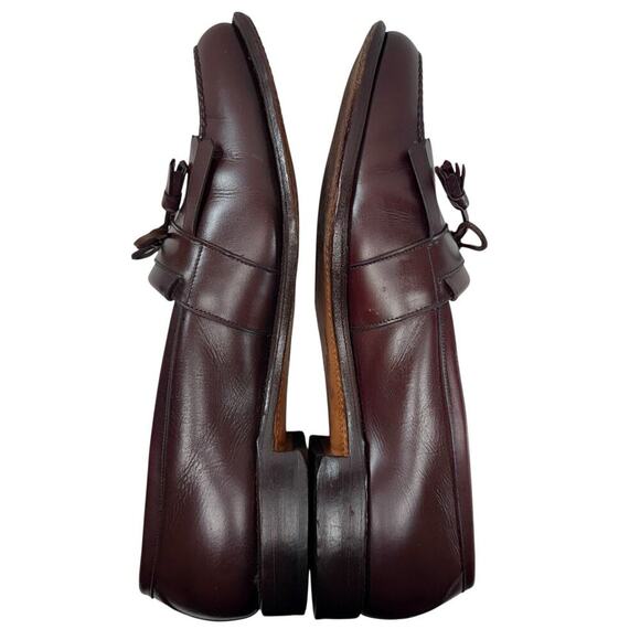 Allen Edmonds Loafer Size 13 D Burgundy Leather Chelsea Dress Kiltie Tassel - Picture 3 of 11